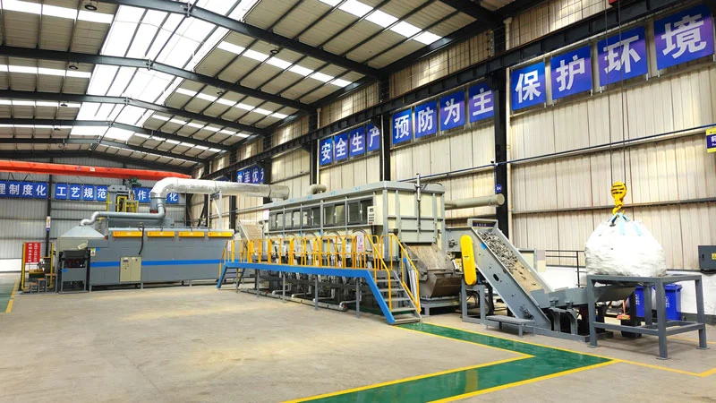 Spin galvanizing line